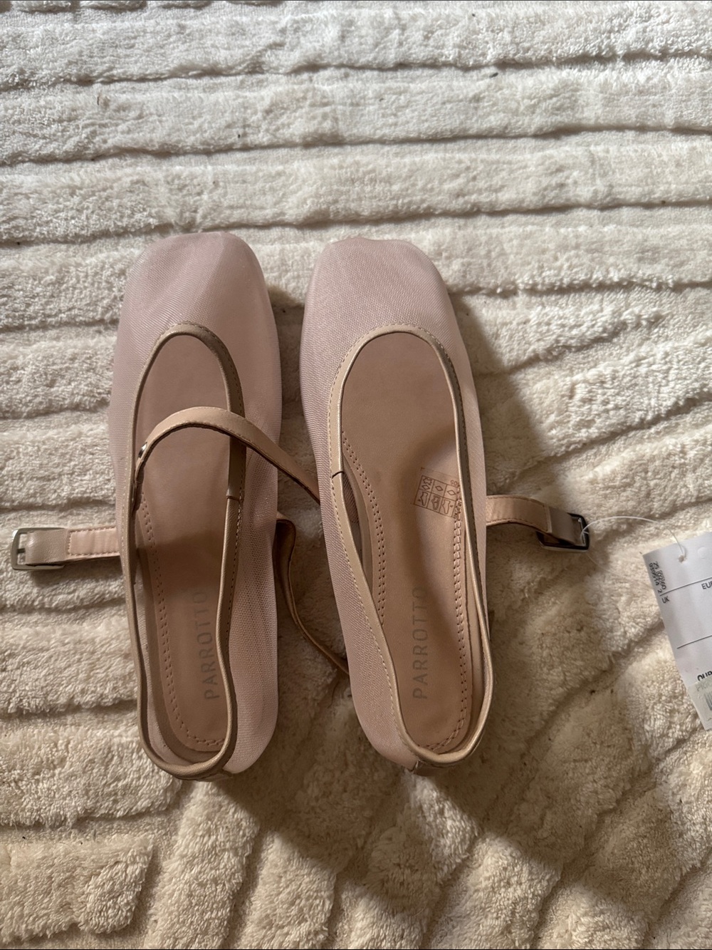 Parrot Blush Pink Mary Jane Ballet Flats